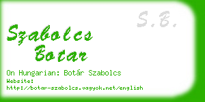 szabolcs botar business card